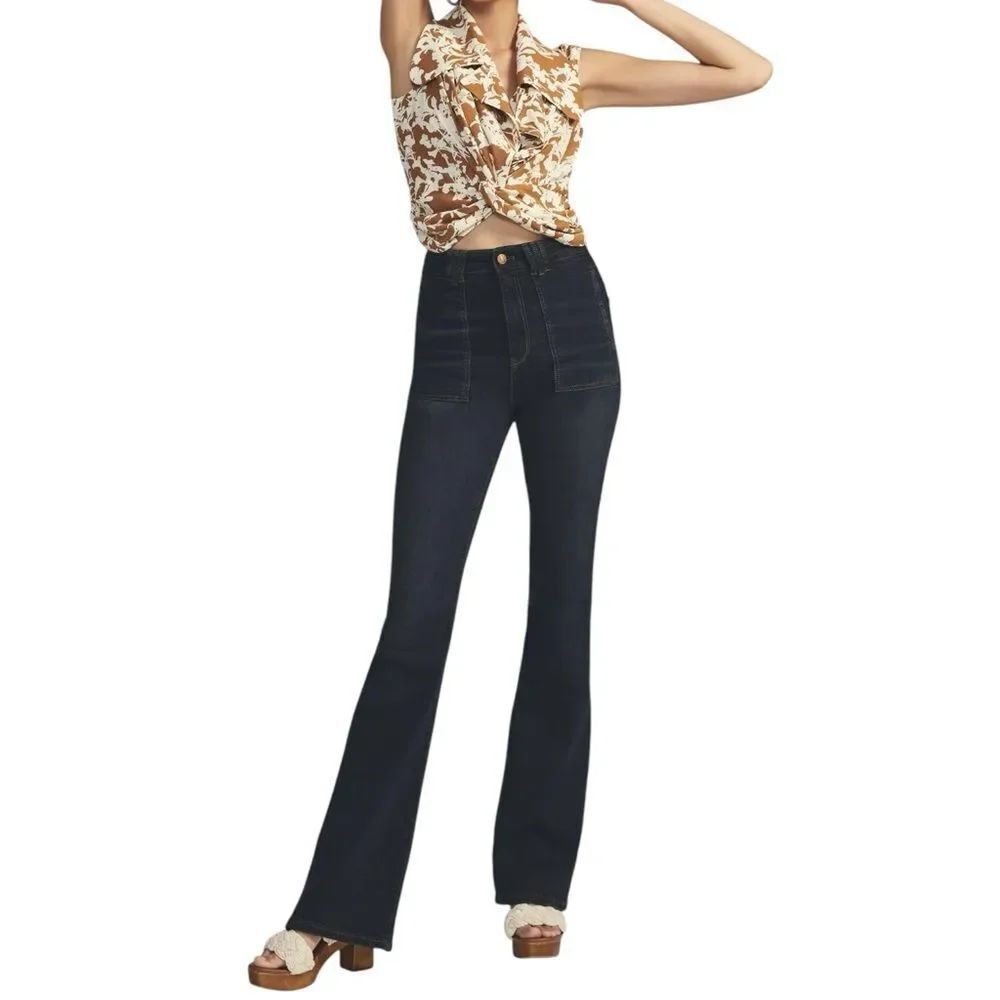 NWT Anthropologie PILCRO The Icon Flare Jeans 32